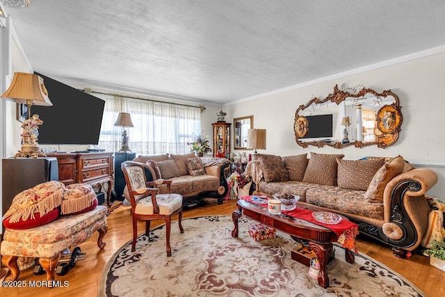 426 Shady Ln, Howell, NJ 07731 - living room featuring ornamental molding and light wood-type flooring