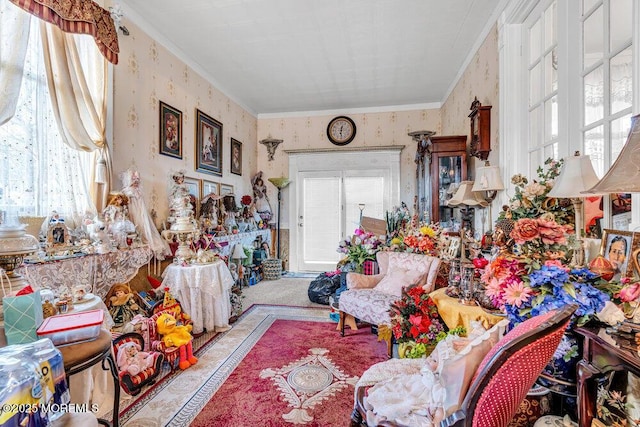 426 Shady Ln, Howell, NJ 07731 - misc room with ornamental molding and a wealth of natural light