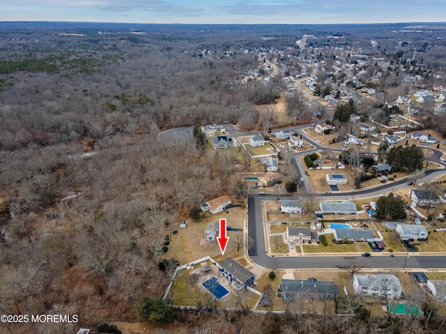 drone / aerial view with a residential view