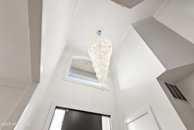 details featuring a notable chandelier