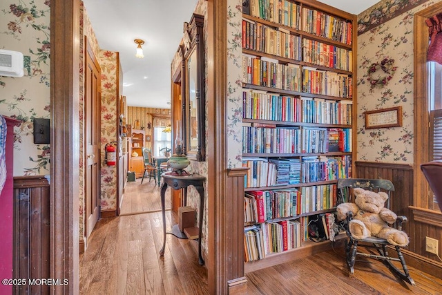 hall featuring light hardwood / wood-style floors