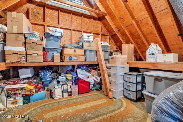 view of storage room