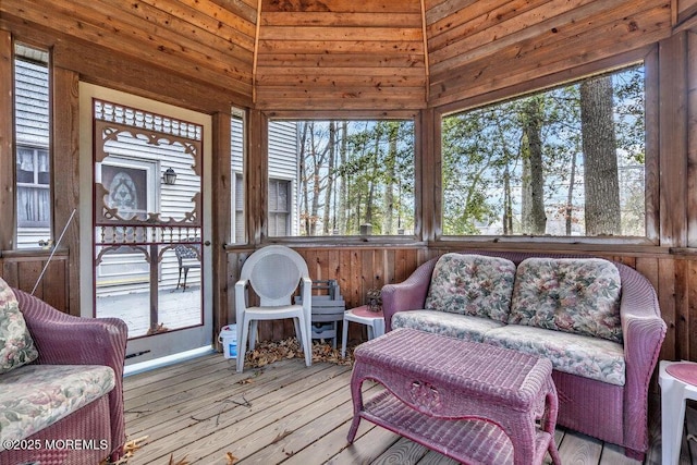 view of sunroom