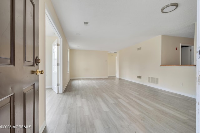 interior space with light hardwood / wood-style flooring