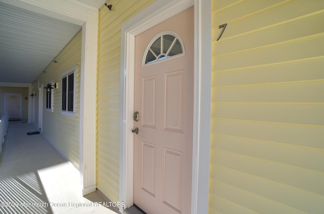 view of doorway to property