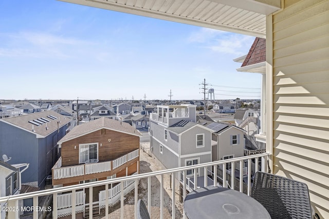 balcony with a residential view