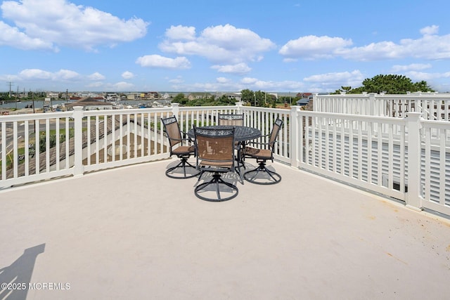 view of patio featuring a deck