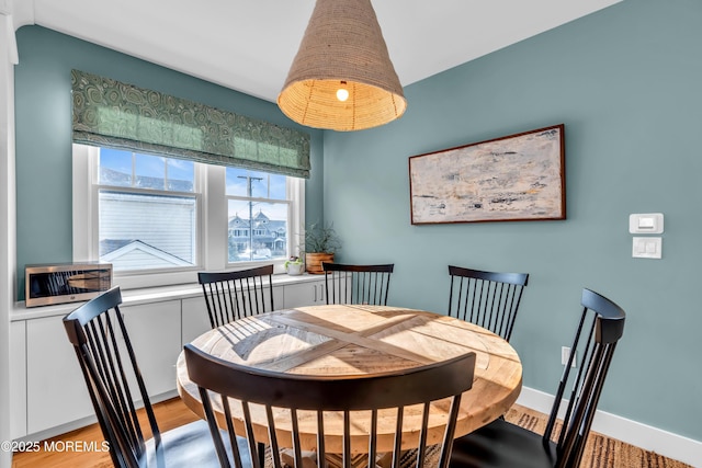 dining area featuring light hardwood / wood-style floors