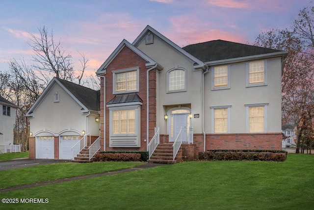 208 Imperial Ct, Lakewood, NJ 08701 - view of front property with a yard and a garage