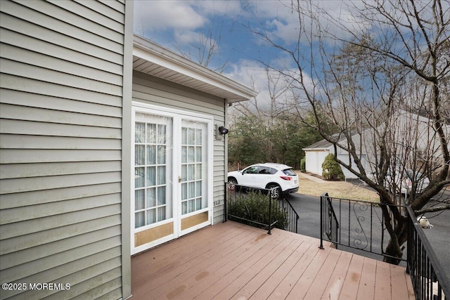 view of wooden deck