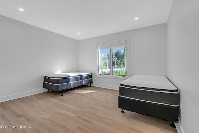 bedroom featuring light hardwood / wood-style flooring