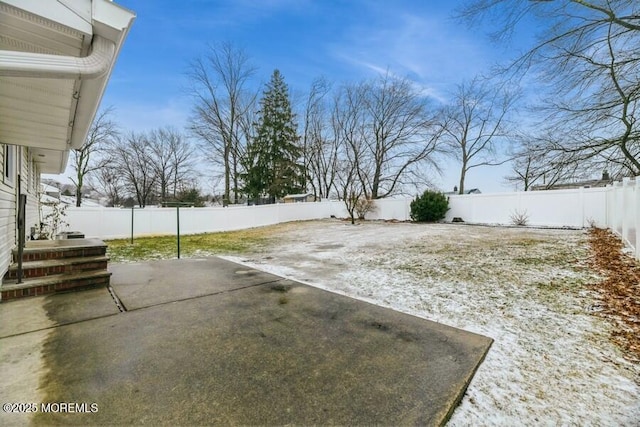 view of yard with a patio area