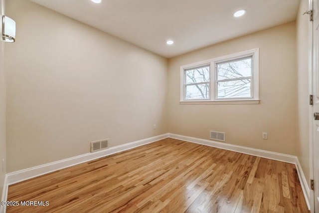 empty room featuring light hardwood / wood-style flooring