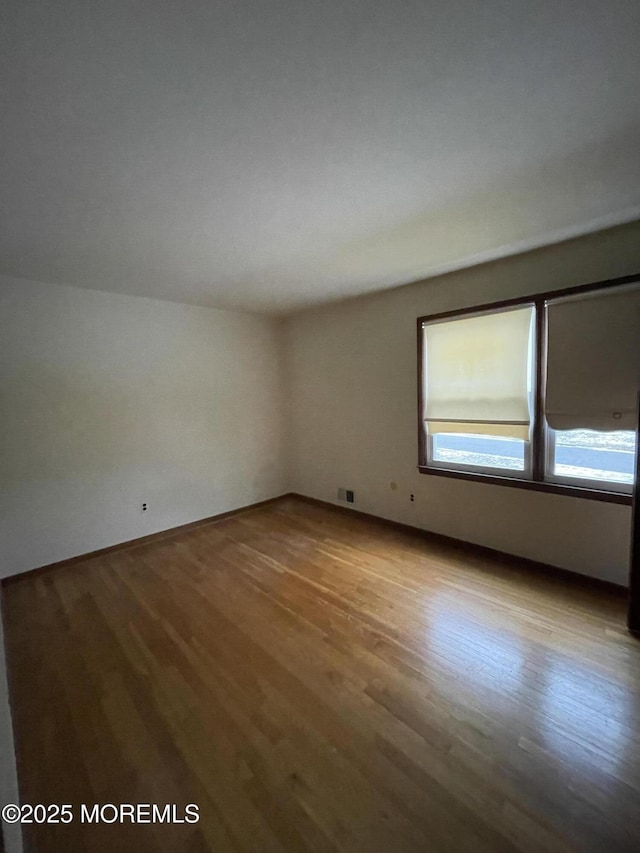 empty room featuring light wood-type flooring