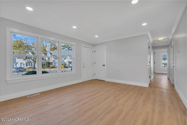 100 Governors Rd Unit 1000, Lakewood, NJ 08701 - unfurnished room with ornamental molding and light hardwood / wood-style flooring