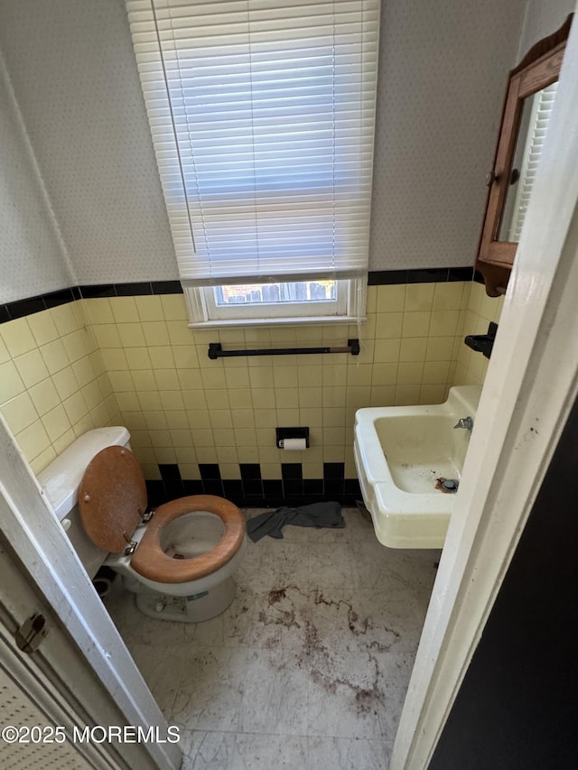 bathroom featuring sink and toilet