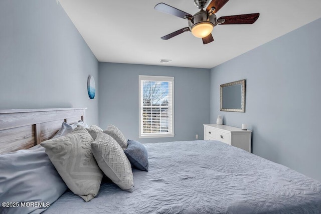 bedroom with ceiling fan