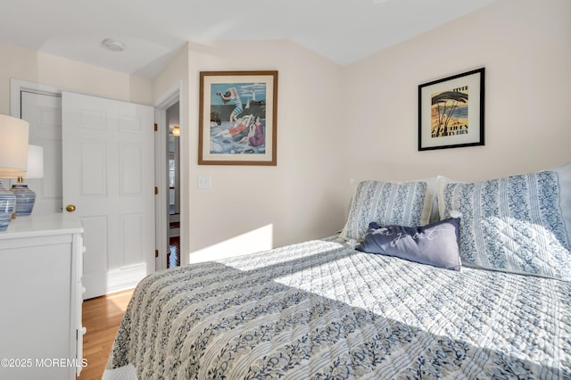 bedroom featuring hardwood / wood-style flooring