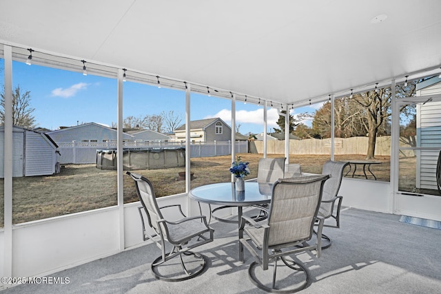 view of sunroom / solarium