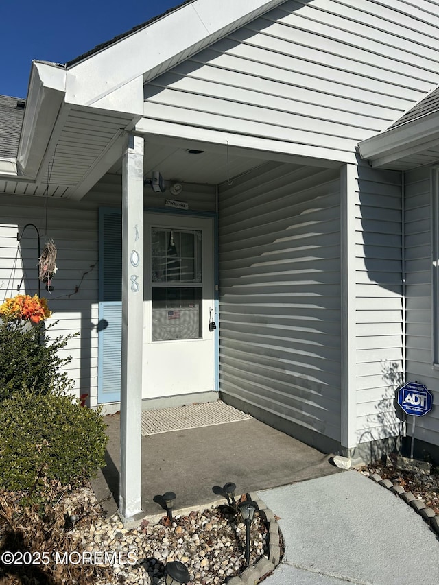 view of doorway to property