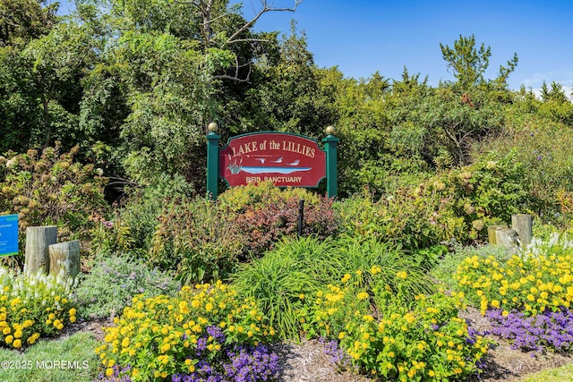 view of community sign