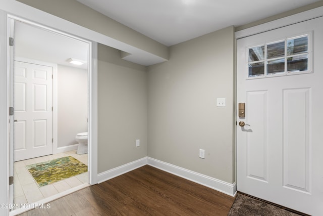 foyer featuring hardwood / wood-style flooring