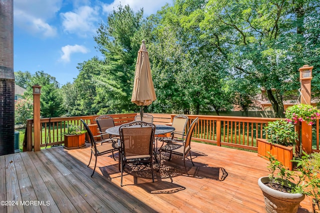 view of wooden deck