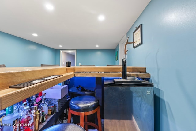 12 Edgewater Dr, Matawan, NJ 07747 - bar with recessed lighting and wood finished floors