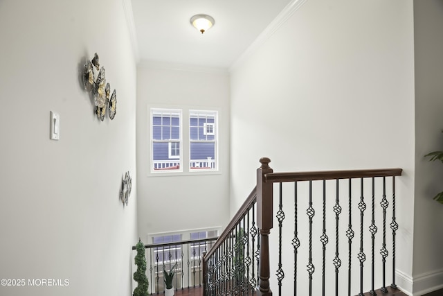 stairway with ornamental molding