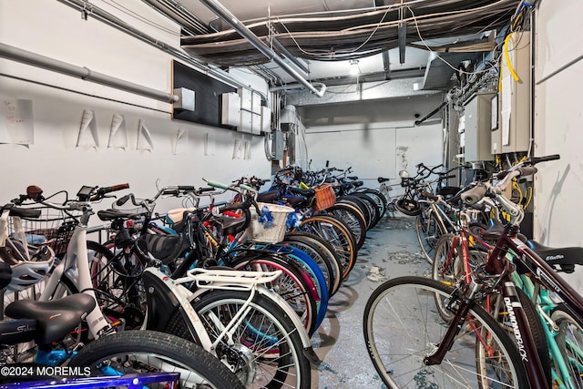 garage with bike storage