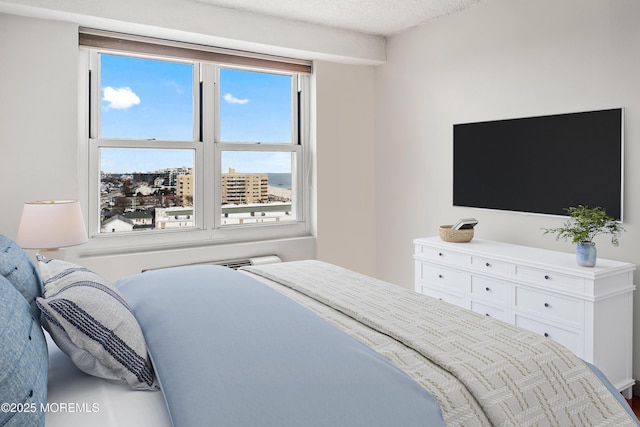 bedroom with a textured ceiling