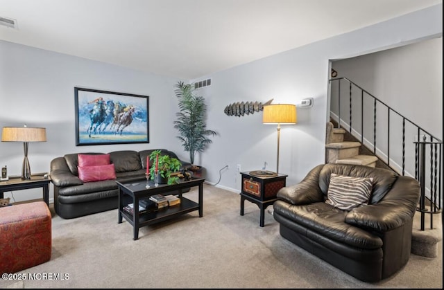 view of carpeted living room