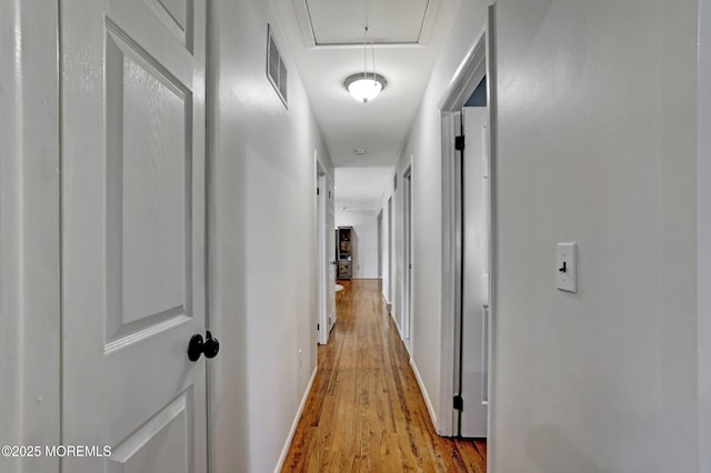 hallway featuring light hardwood / wood-style flooring