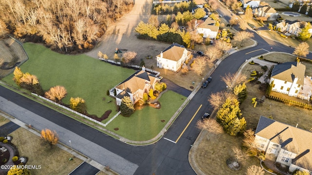 aerial view featuring a residential view