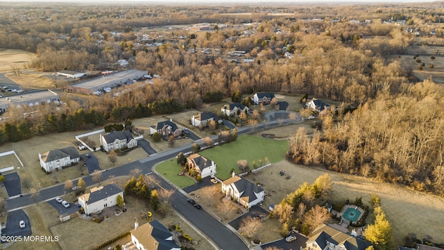 drone / aerial view with a residential view