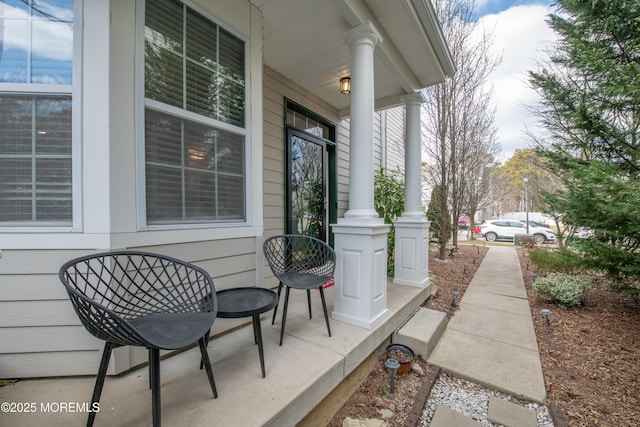 view of patio / terrace featuring covered porch