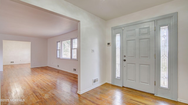 entryway featuring light hardwood / wood-style flooring