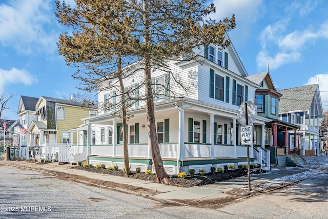 view of front of house with covered porch