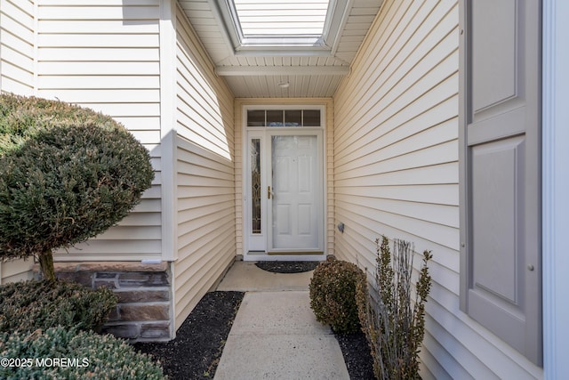 view of doorway to property