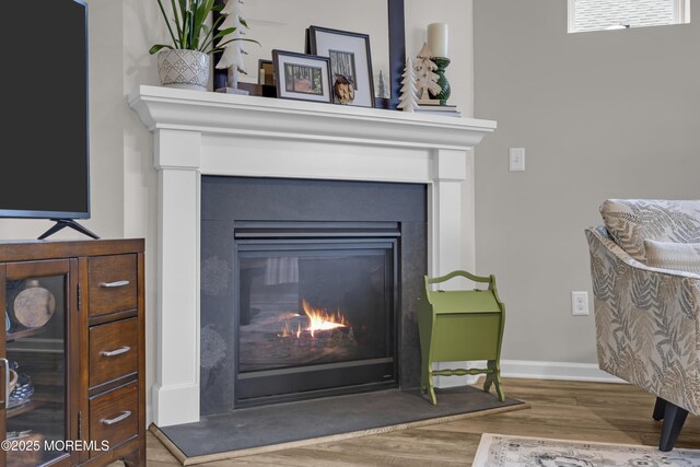 interior details featuring hardwood / wood-style flooring