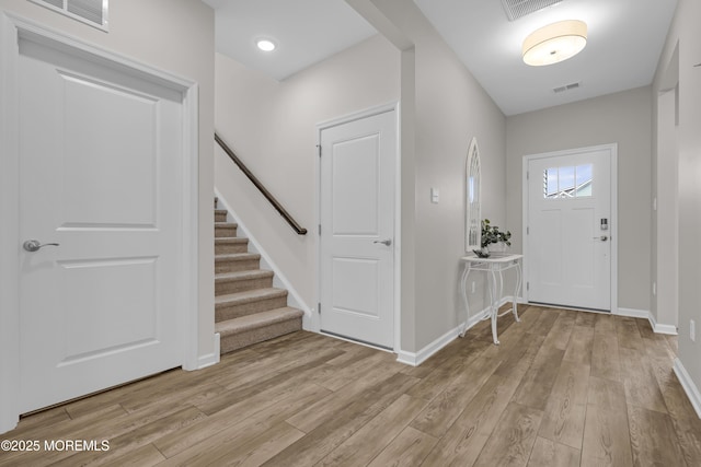 entryway featuring light hardwood / wood-style floors