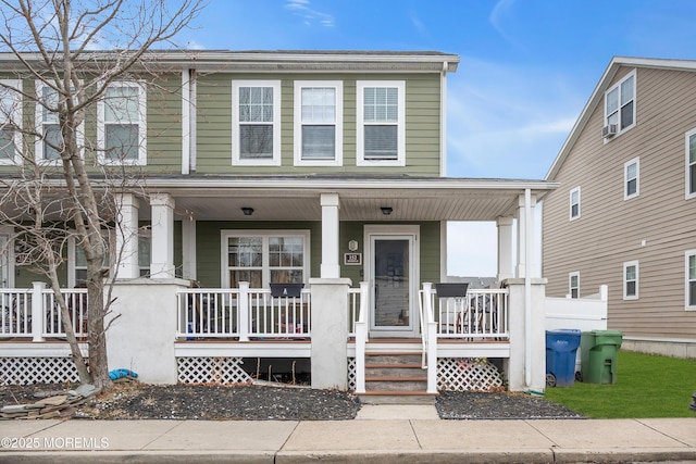 view of front of house with covered porch