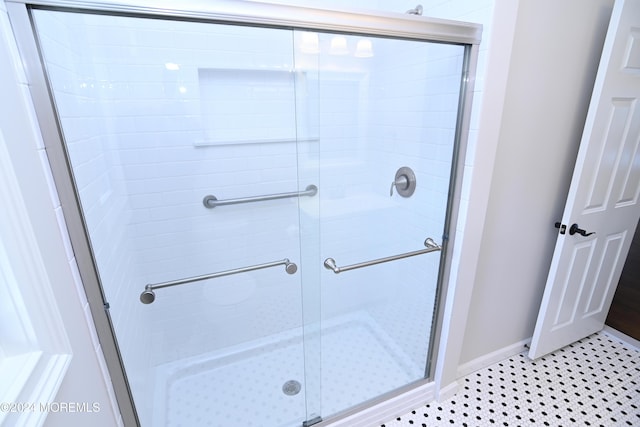 bathroom with walk in shower