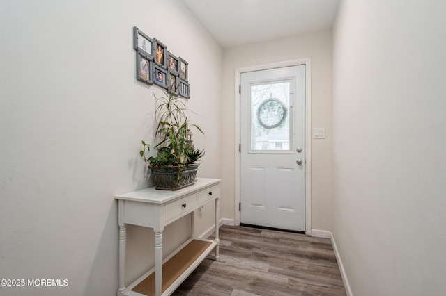 entryway featuring light wood-type flooring