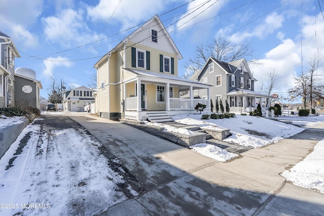 view of front of property with a porch