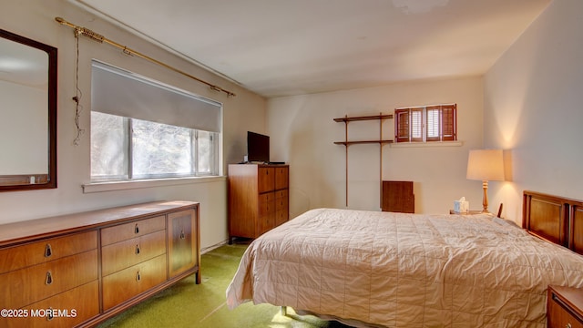 bedroom featuring carpet