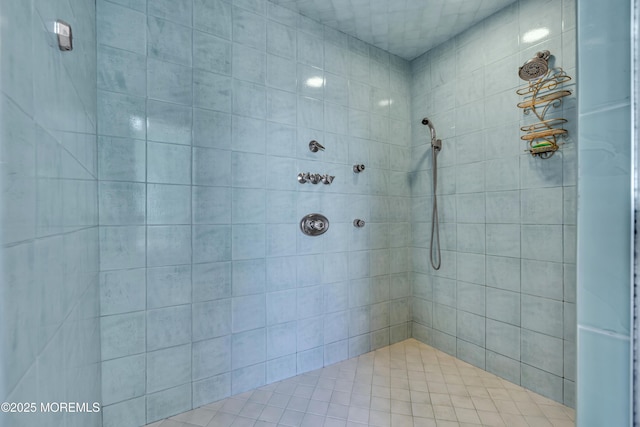 full bathroom with a tile shower