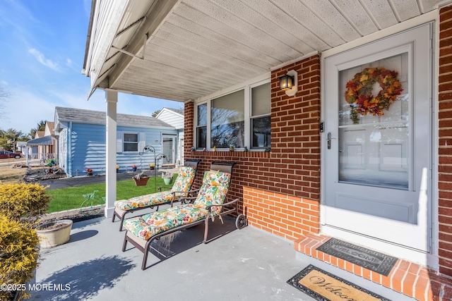 view of patio / terrace with covered porch