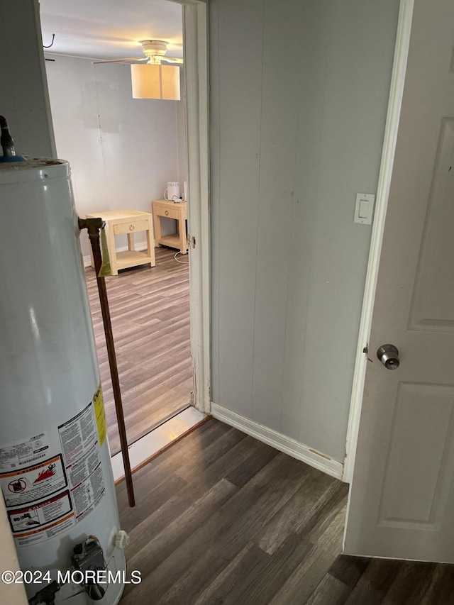 interior space featuring gas water heater