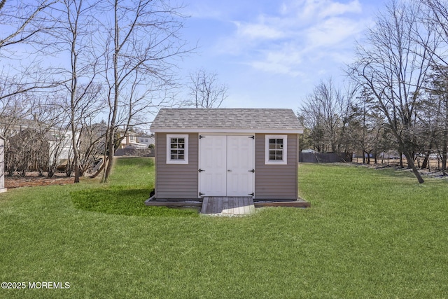 view of shed